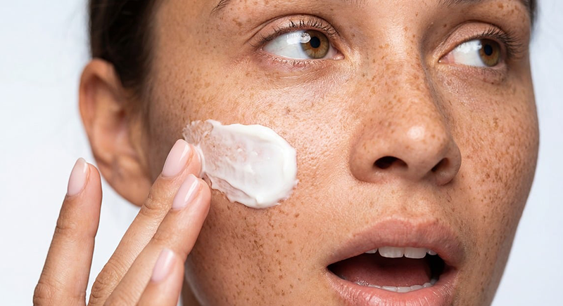 Happy patient with healthy skin